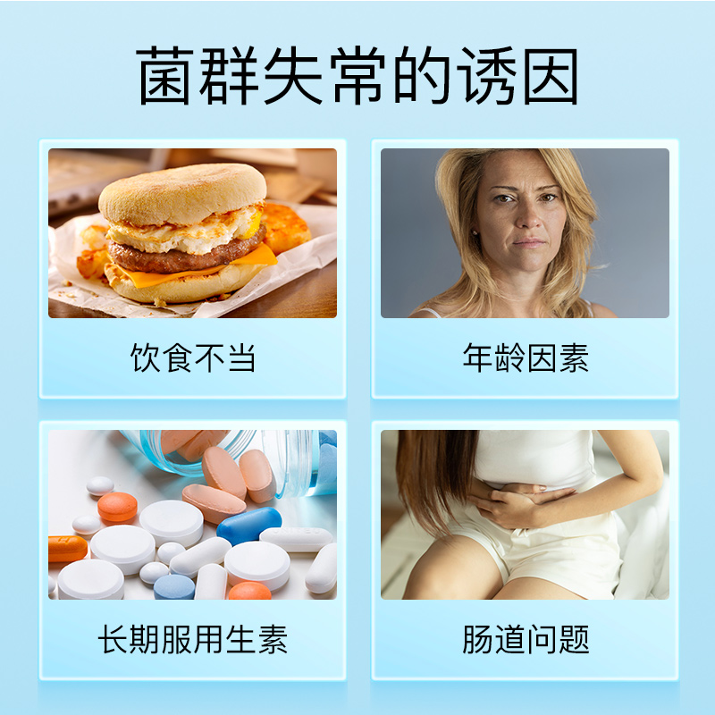 herbsense肠胃益生菌成年大人益生元呵护肠道冻干粉罗伊氏乳杆菌