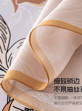 高级感桑蚕丝印花方巾抹胸绑包