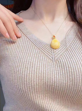 天然原矿正品珠宝俄罗斯蜜蜡吊坠