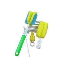 Milk Bottle Brush Suit Sponge Cleaning Brush Four Sets Pacifier Brushed Straw Brush Cup Brushed Suit Sponge Bottle Brush