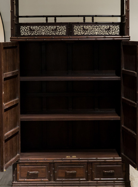 红木花鸟亮格明清古典风家具浮雕