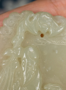 玉雕寿星牌挂饰玉器配饰