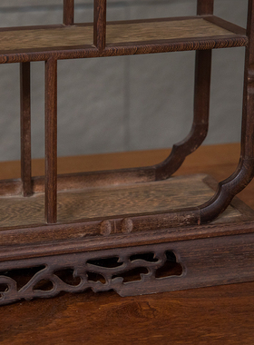 鸡翅木博古架摆件传统家具