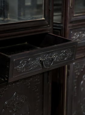 红木云纹中式风古典家具书房摆件