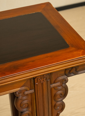 黄杨木夹头榫绳纹平头案