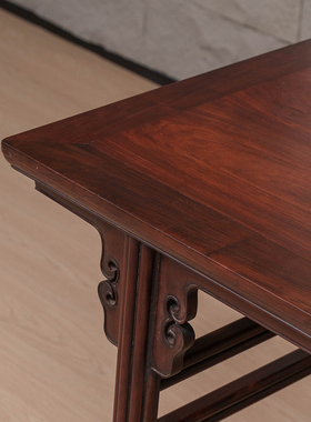 清代红木夹头榫云纹画案明清古典老家具古董收藏老红木书桌画桌