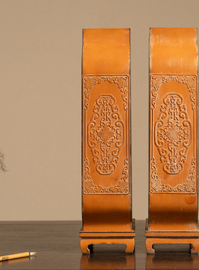 清代竹簧多宝格摆件（一对）