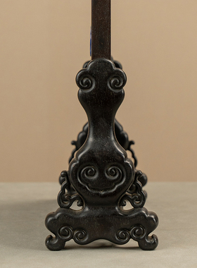 紫檀嵌青金石龙鱼戏水插屏