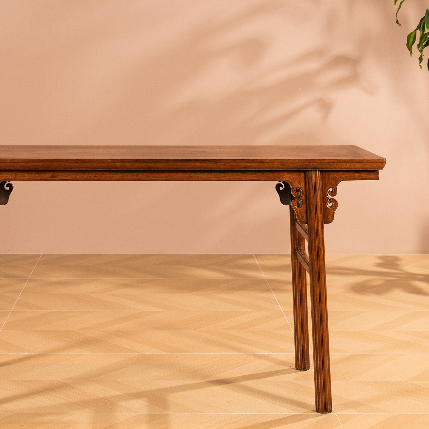 Huanghuali chuck tenon Ruyi moiré flat-top case