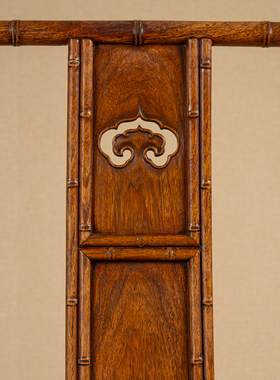 黄花梨竹节工南官帽椅