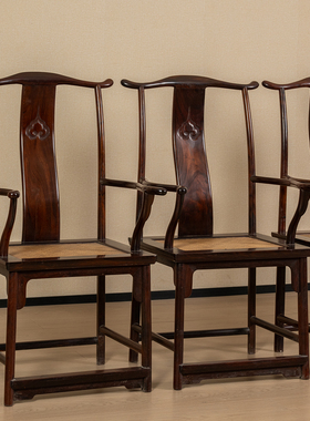 红木四出头官帽椅古典家具