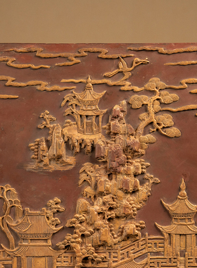 红木边座祁阳石屏芯海屋添筹插屏