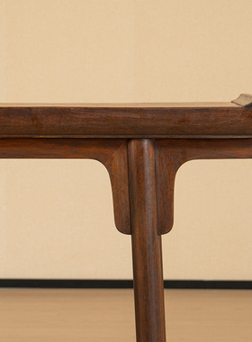 红木夹头榫刀牙板一块玉翘头案