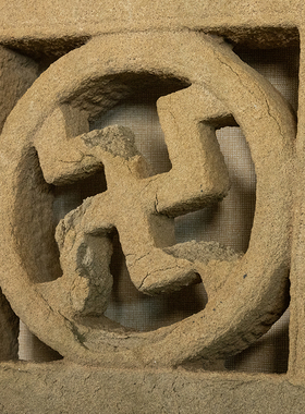 石雕万字纹围栏中式古典装饰