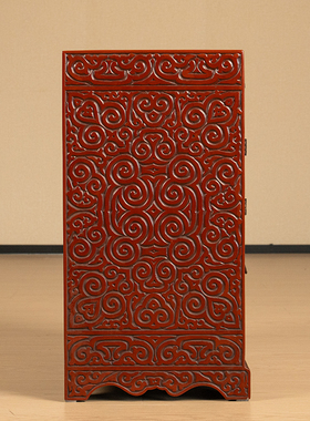 剔犀云纹百宝箱漆器艺术品