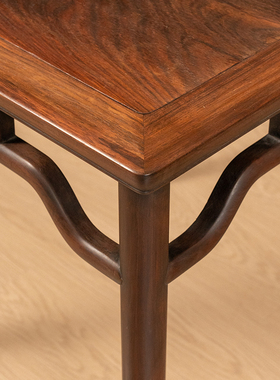 清代红木罗锅枨矮栳方桌