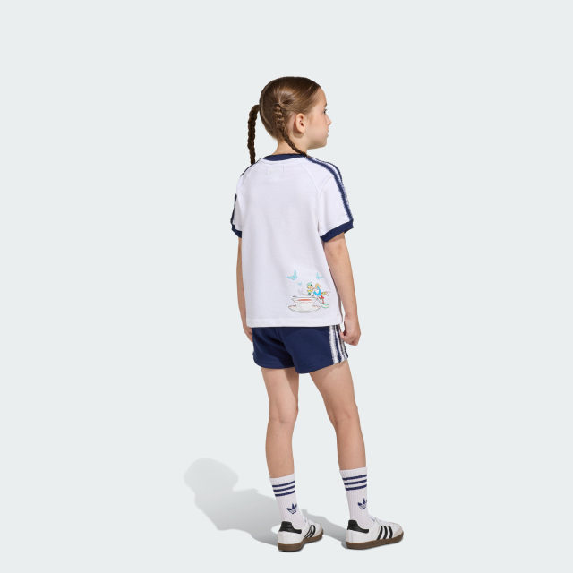 Adidas Clover Girls ຊຸດແຂນສັ້ນ