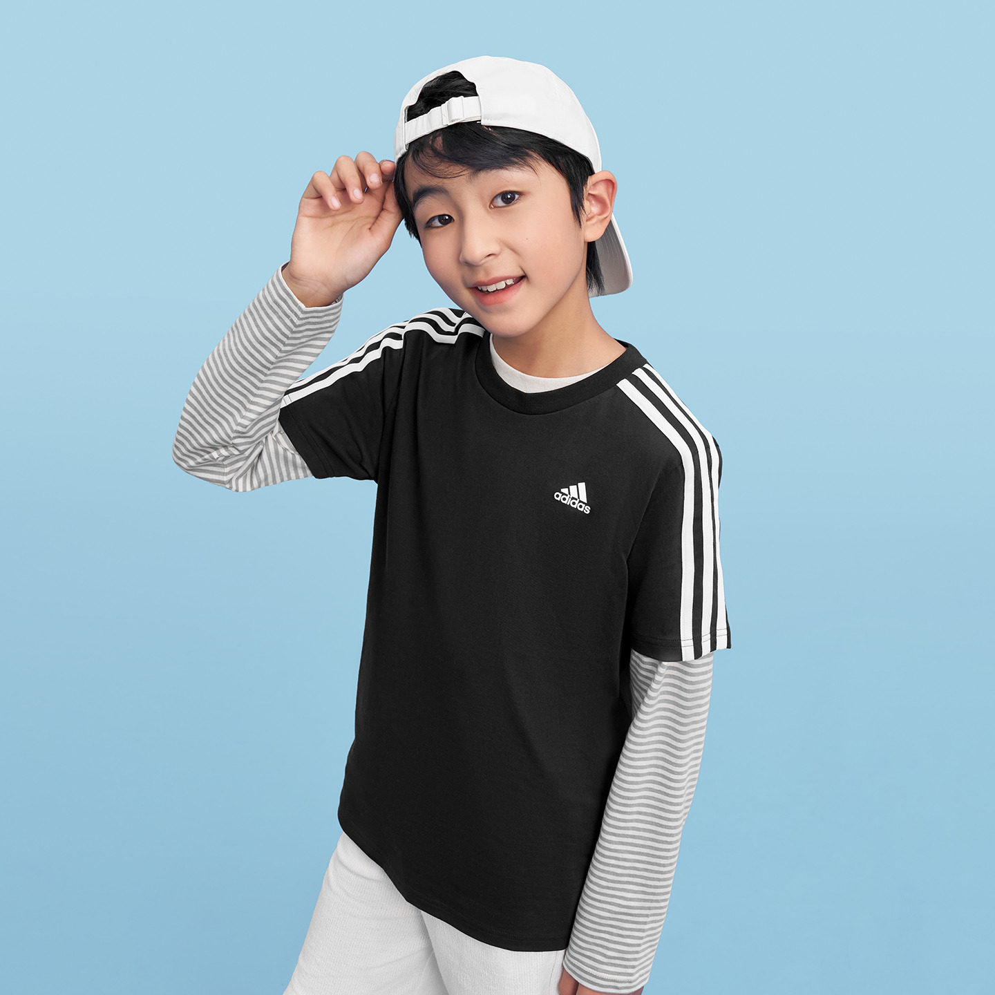 大童休闲短袖T恤春季新款adidas阿迪达斯官方轻运动KT9185