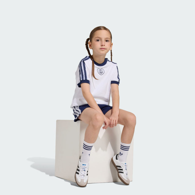 Adidas Clover Girls ຊຸດແຂນສັ້ນ