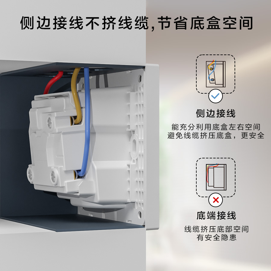罗格朗嵌入式隐藏插座冰箱内凹内嵌式插座五孔86面板隐形防水插座 - 图1