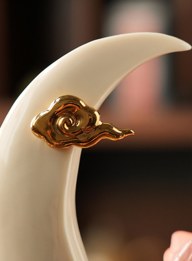 素茗陶瓷月型月来越好中秋礼物