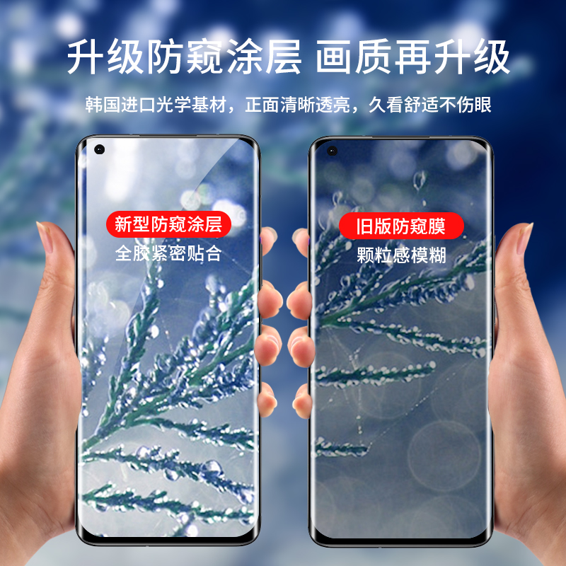 oppofindx3钢化水凝膜x3Pro防窥手机find2防窥膜x2por防偷窥全屏覆盖oppofx曲面fandx全胶opfindx保护后软膜 - 图3