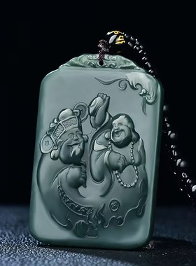 玉阅珠宝男女款和田青玉财富双全