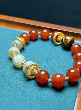 玉阅珠宝天然红玛瑙手链