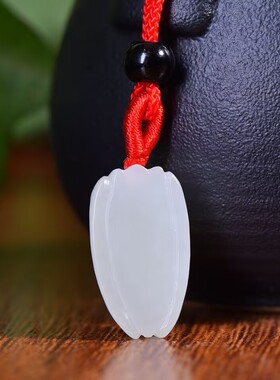 天然和田玉一鸣惊人知了吊坠