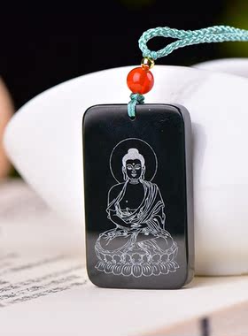 玉阅珠宝男和田玉释迦摩尼佛牌