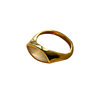 Good Weapon Sun, Moon and Eye Double Ring Series Natural A-grade High Ice Jade Ring Women’s Design 18K Gold