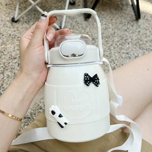 Вместительный и большой стакан, трубочка со стаканом, высококачественная чайная чашка, стальной ремешок из нержавеющей стали, нержавеющая сталь AISI 304