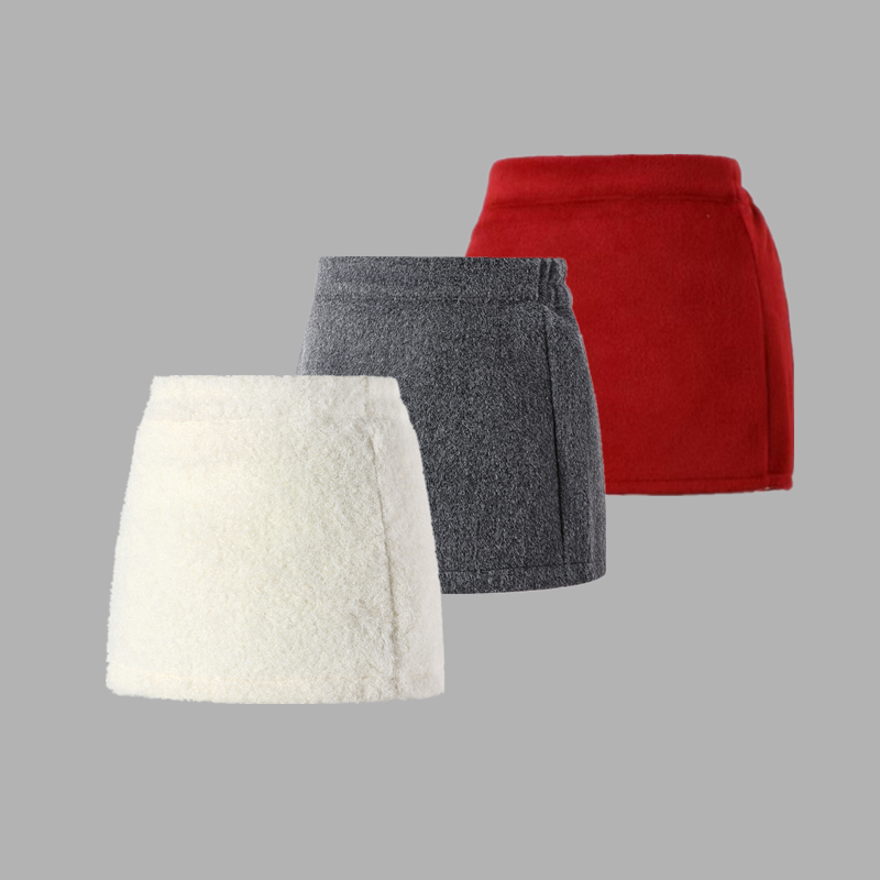 秋冬新款女童显瘦白色高腰包臀裙儿童高腰半身裙百搭毛呢A字短裙,淘宝优惠券,粉丝福利购,淘宝优惠卷