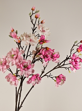 仿真花假花玉兰花艺套装摆件家居客厅电视柜餐桌装饰花假花绢花