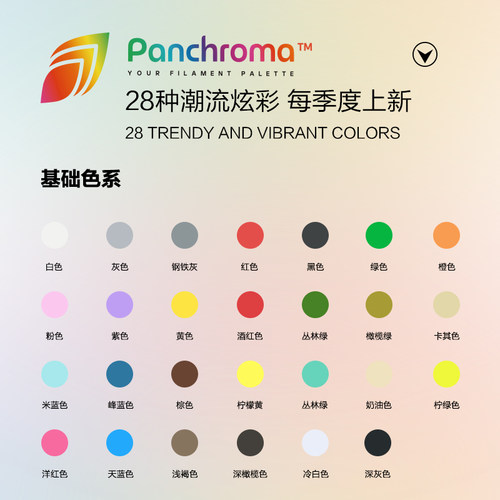 [新品] Polymaker Panchroma PLA Basic 3D打印机耗材高速打印高性能多色装适用拓竹 1.75mm 1kg 2025年新品 - 图0