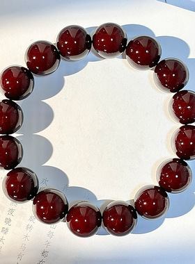 超显白厘子红圆珠手链天然菩提手串单圈女绕指柔文玩佛念珠手盘串