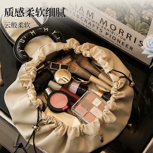 Косметичка, брендовая портативная сумка через плечо, вместительная и большая сумка-органайзер, сумка для путешествий, непромокаемая сумка, на шнурках