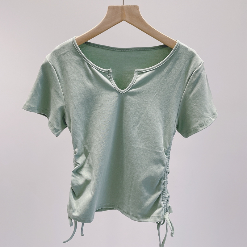 学生舞蹈服女短袖上衣夏古典舞现代舞中国舞练功服显瘦形体基训服 - 图0