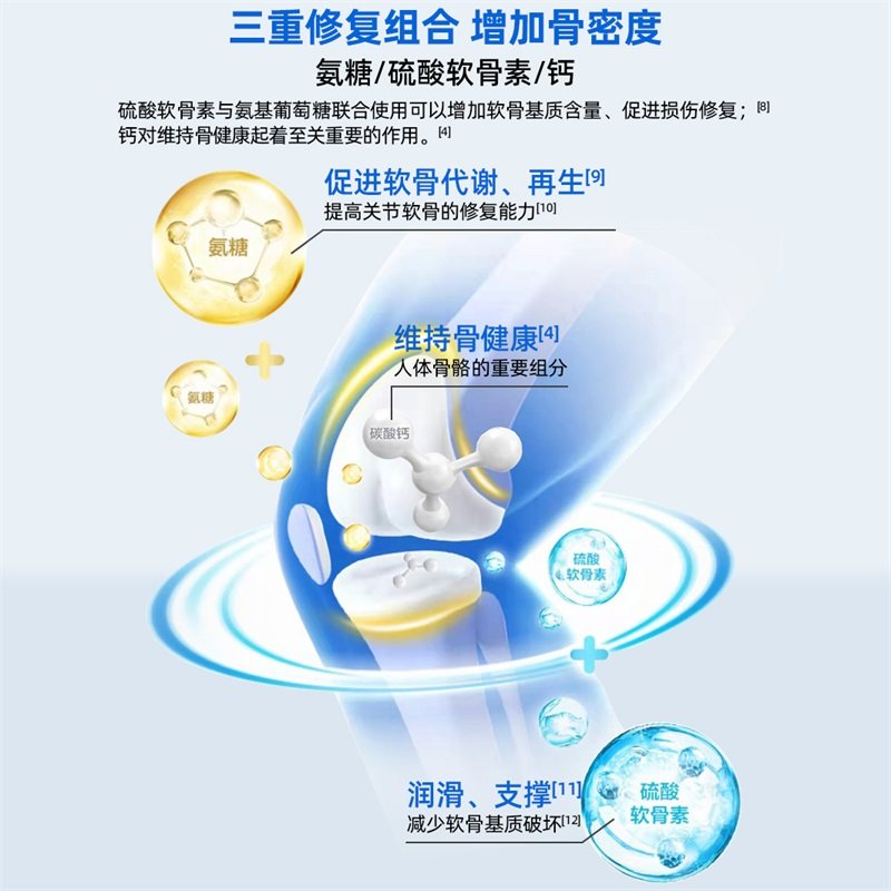 拍1发4百合康牌氨基软骨素胶囊 金周保健品氨糖软骨素/骨胶原