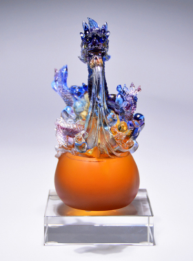 生意兴隆办公室摆件琉璃中式