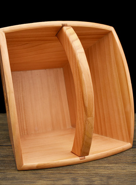 中式桃木斗摆件老式实木米斗升子斗客厅装饰品木雕工艺品开业礼品