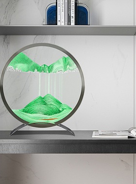 3d办公室流沙画玻璃摆件
