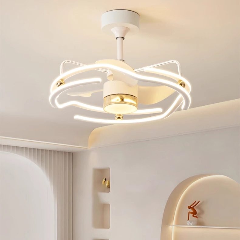 隐形变频风扇灯智能离线语音LED灯简约客厅餐厅卧室静音吊扇灯具,淘宝优惠券,粉丝福利购,淘宝优惠卷