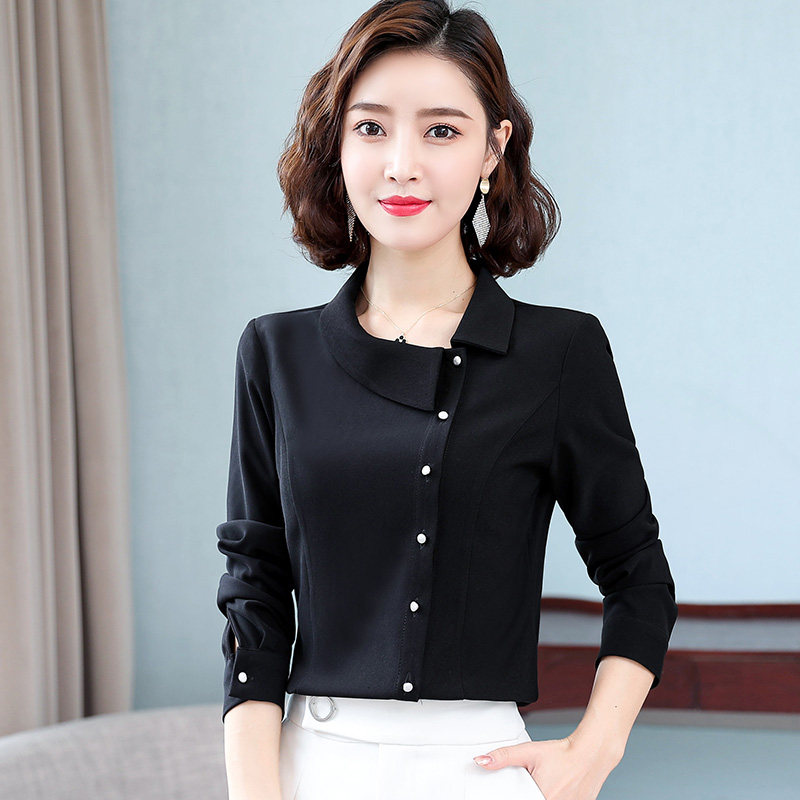 设计感小众长袖春秋季气质女装衬衫 后昔衬衫