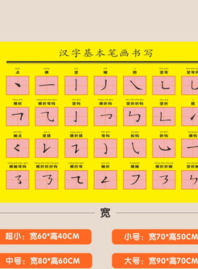 小学生偏旁部首贴纸汉字笔画笔顺