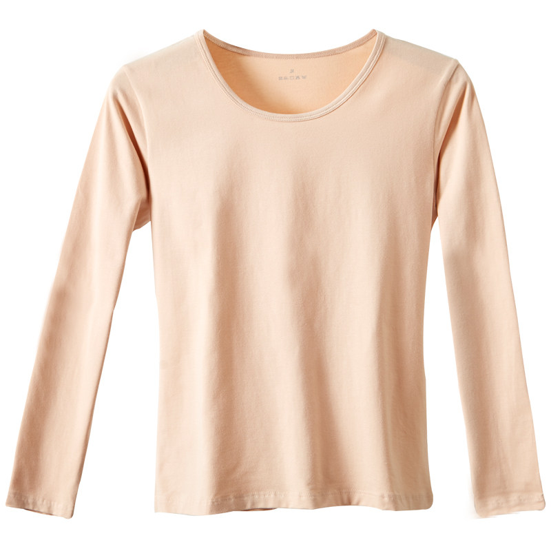 纯棉长袖内衣少女学生薄款打底衫 楚兰朵保暖上装