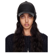 Camousehood APP preferential code: KCHP] Juun j black quilted baseball cap woman