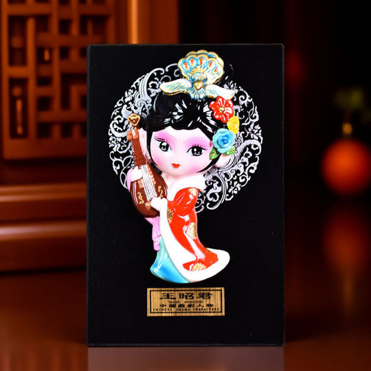 京剧卡通娃娃脸谱面具挂件三国人物摆件工艺品中国特色礼品送老外