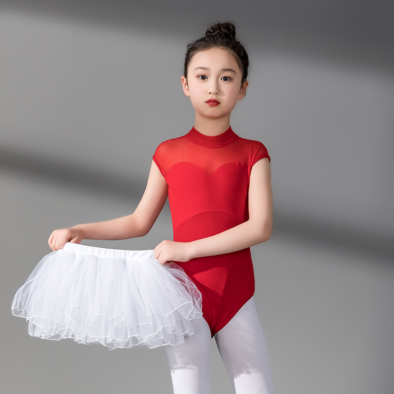 儿童中国舞考级舞蹈服练功服新款女童分体跳芭蕾舞夏季演出服夏天 - 图1