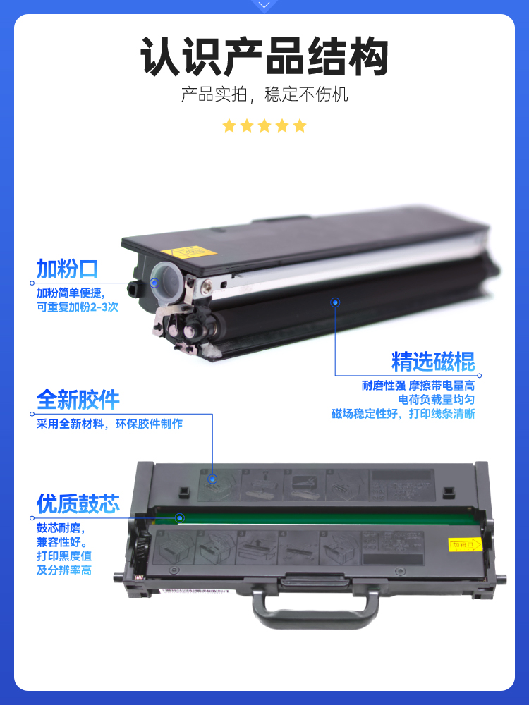 兼容LT100联想M101DW粉盒M1688dwpro碳粉盒M102领像M1520W小新打印机墨盒M200墨粉M260DW M280硒鼓GT1000 - 图1